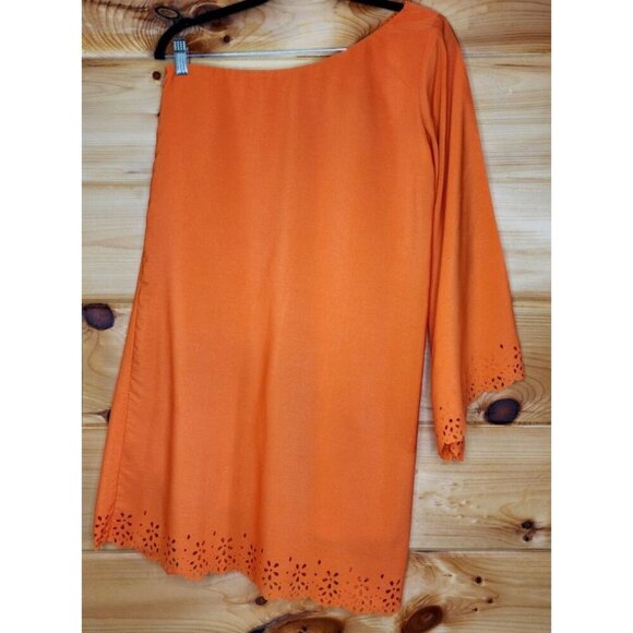 KARLIE WOMEN'S ONE SHOULDER SHORT DRESS ORANGE - Picture 1 of 11
